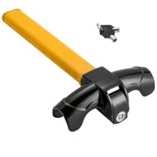 Heavy Duty Steering Wheel Lock Anti Theft Rotary Security Van Car Universal - Yellow - View 2