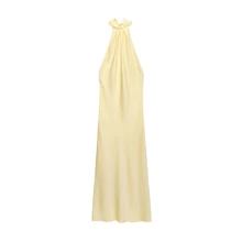 DEEKA New Fashion Minimalist Sexy Backless Satin Dress, Evening Gown