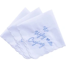 Local Delivery- Ladies Embroidery Cotton White Handkerchiefs Lace Wedding Hankies - Zw-12pcs - 查看 6