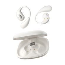 GENAI 无线耳机，带蓝牙 5.4 和防噪音，悬挂式高分辨率声音，皮革纹理和 LED 显示屏，适合日常使用耳挂式耳机 - 彩色 - 查看 2