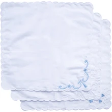Local Delivery- Ladies Embroidery Cotton White Handkerchiefs Lace Wedding Hankies - A-3件 - 查看 4