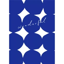 1 pieza Pintura abstracta geométrica minimalista estilo nórdico en color azul Klein para decoración de sala de estar en lienzo, con opción de marco