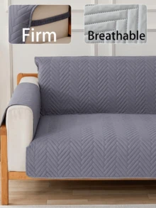 1 件宠物友好型沙发套 - 可水洗，弹性贴合，适用于 1/2/3 座沙发，客厅、卧室或办公室装饰的家具保护套，经典灰色图案设计，客厅沙发套