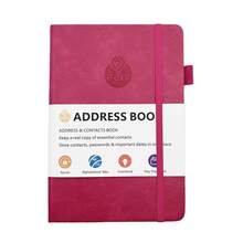 Libreta de direcciones con pestañas alfabéticas, libreta de direcciones de tapa dura con letra grande para registrar contactos, pequeña libreta de direcciones para almacenar toda tu información importante en un solo lugar 5.2 X 7.8", útiles escolares, regreso a la escuela - Multicolor - Ver 12