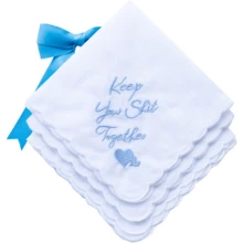 Local Delivery- Ladies Embroidery Cotton White Handkerchiefs Lace Wedding Hankies - J03-3pcs Keep Up - View 1