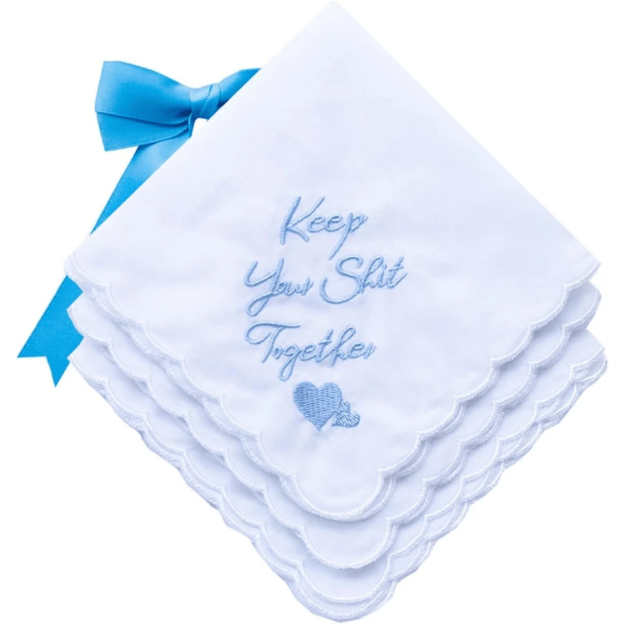 Local Delivery- Ladies Embroidery Cotton White Handkerchiefs Lace Wedding Hankies - J03-3pcs Keep Up - View 1