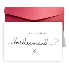 1pc "Will You Be My Bridesmaid?" Card, Bridesmaid Wedding Card, Elegant Card To Give To Best Friend - Multicolor - View 9