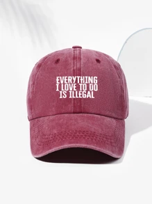 1 Stück Unisex EVERYTHING Buchstaben Muster Retro Baseballkappe, atmungsaktiv, geeignet für Outdoor Sport, Wandern, Alltagskleidung, verstellbar, modisch, vielseitig, Geschenk für Feiertag