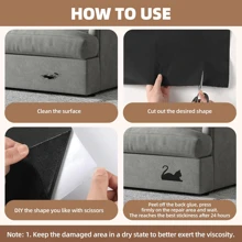 Self-Adhesive Fabric Repair Patch Kit – Durable Waterproof Repair Tape For Sofa, Couch, Furniture, Car Seats, Clothing, Tents, Upholstery, Bags, Curtains, And More – Ideal For Linen, Canvas, Microfiber, Nylon, Leather, And Vinyl