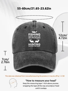1 Stück Unisex Retro Hirsch & Buchstaben Bedruckter Baseballcap, atmungsaktiv, minimalistisches, personalisiertes Design geeignet für Outdoor-Sport, Wandern, Alltag, verstellbare Größe, modisches vielseitiges Geschenk für Feiertage