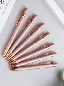 1/5/10/20 Stück individualisierter Text/Logo, personalisierter luxuriöser Soft-Touch rosé-goldener Premium-Gummistift, Aluminum-Schaft Rollerstift, perfektes Geschenk für Brautjungfern, Frauen, Studenten, Lehrer, Familie & Freunde