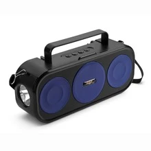 Radio Portátil AM/FM/SW: con carga solar,con Altavoz y Conector para Auriculares, Ideal para Interiores, Exteriores y Emergencias - Azul - Ver 3