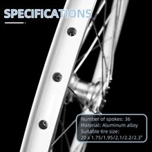 Local Delivery- Bicycle Wheels Rim For 3 Wheels Bike, Tricycle Left Wheels 26", Not Suitable For Bicycles, Tire Rims Replacement, Double Wall Alloy Rim, 36x13G Silver Spoke, Aluminum Alloy