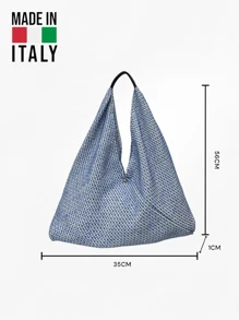 Bolsa de tecido bordada com estampa de florzinha, bolsa transversal feminina com grande capacidade, bolsa de ombro floral estilo pastoral francês coreano, estilo férias, bolsa de lona casual de grande capacidade para deslocamento diário, adequada para estudantes, deslocamento diário, looks de férias femininos, bolsa de ombro estilosa e versátil