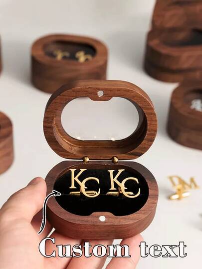 Personalized Cufflinks For Groomsmen, Customized Initial Design, Wedding Gift For Groom, Proposal, Engraved Gift For Him And His Dad, School Supplies, Back To School, School Gift, For Office, For School, For Classroom, For Colleague, For Dorm Rooms, Junior High School Students, Middle School Students, Sophomore, Underclassmen, Personalized, Unique, Customized, Ideal Gifts For Him, Ideal Gifts For Her, Her, Boyfriend, Girlfriend, Family, Friends