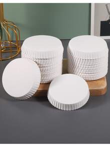 50pcs/100pcs/200pcs Disposable Paper Cup Lids, Drinking Water Lids, White Coffee Cup Lids, Hot Cup Lids For Home Kitchen Coffee Festival Party Wedding Hotel Bar