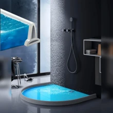 1 Roll Silicone Bathroom Kitchen Water Barrier - Effective Water-Resistant Tape For Shower Dam And Flood Barrier - Easy Installation Dry-Wet Separation Solution Bathroom Accessories Bathroom Tools