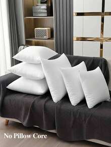 2/4/6pcs Soft Classic Style Lightweight Machine-Washable Luxurious Throw Pillow Covers Set,Solid Smooth Contemporary Hidden Zipper Closure High-Grade Pillowcases For Sofa Living Room Bedroom Decorative Cushions,Christmas Gifts,4 Sizes,(No Pillow Core)