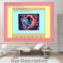 1 件霓虹宇航员太空紫外线反应挂毯，带有宇宙星球设计，适用于卧室客厅装饰壁挂，将您的空间变成银河梦境，非常适合科幻爱好者和天文学爱好者，独特的家居艺术增添色彩和想象力，免费安装包，易于悬挂 - 彩色 - 查看 3