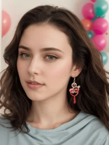 1 Pair Acrylic Bubble Dangle Earrings, Simple And Elegant Women Girls Students Jewelry