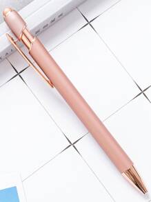 1/5/10/20 Stück individualisierter Text/Logo, personalisierter luxuriöser Soft-Touch rosé-goldener Premium-Gummistift, Aluminum-Schaft Rollerstift, perfektes Geschenk für Brautjungfern, Frauen, Studenten, Lehrer, Familie & Freunde