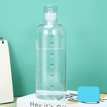 1 Stück Uhrskala Becher, transparenter Plastikbecher, auslaufsicherer einfacher beliebter Wasserflasche, Direkttrinkbecher für den Sommer, tragbare Wasserflasche, Geschenk Wasserflasche, tragbare Outdoor Lässig Wasserflasche für Damen, transparenter Plastikbecher, auslaufsicherer einfacher Wasserbehälter, Sporttrinkflasche, geeignet für Outdoor und Camping