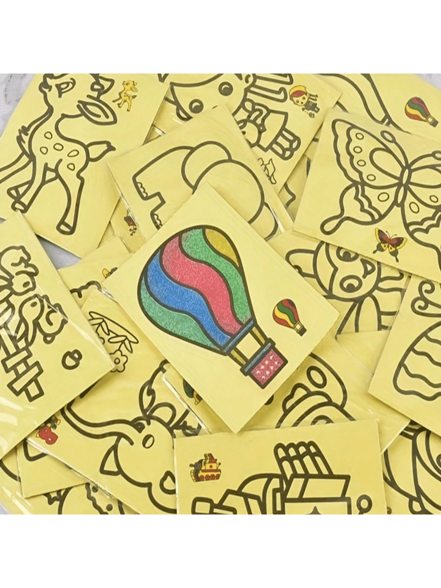 10 pezzi di pittura con sabbia di piccole dimensioni, 10 pezzi di media dimensione, 10 pezzi di grandi dimensioni - regali creativi per studenti, regali perfetti per studenti. Stili casuali, artigianato fai-da-te, regali creativi