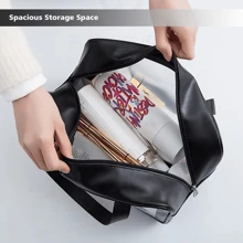 1 Peça Necessaire de Viagem para Mulheres e Homens, Necessaire Translúcida Fosca com Alça Prática, Organizador de Maquiagem e Cosméticos para Acessórios de Higiene Pessoal em Viagens