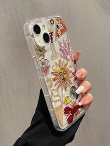 1 chiếc ốp lưng điện thoại TPU chống sốc, thêu 3D hình tôm hùm, tương thích với iPhone 16, 15, 14, 13, 12, 11 Pro Max & Series, chống nước, chống rơi, chống trầy xước, phiên bản quốc tế, không phải phiên bản nội địa. - Nhiều màu - Xem 4