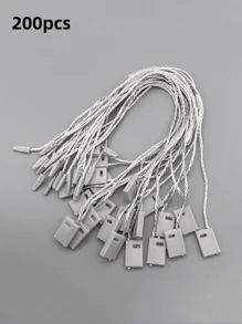 200pcs Polyester Clothes Hang Tag Strings, Durable Suspender Label Cords With Lock Clasps, Suitable For Garment Tags (Assorted Colors)
