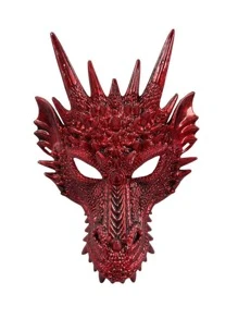 Máscara de dragón colorido para Halloween - Máscara de personaje 3D de plástico ligero y sin olor para fiestas de disfraces, actuaciones en el escenario, sesiones de fotos
