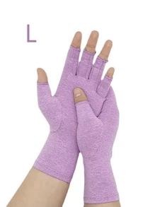 1 Pair Unisex High-Quality Compression Gloves, Suitable For Daily Use, Typing, Work, Fitness And Exercise - Fingerless Sports Gloves With Thumb Hole - Half-Finger Support Gloves - Open Finger Design - UV Protection Manicure Gloves