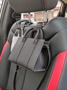 4pcs Universal Car Seat Headrest Hanger Storage Rack, Car Backseat Organizer Accessories - Default - View 6