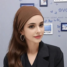 Bandanas para mujer, diademas deportivas anchas elásticas para mujer, diademas de un solo color para yoga y sudor, accesorios de moda para el cabello, diademas clásicas