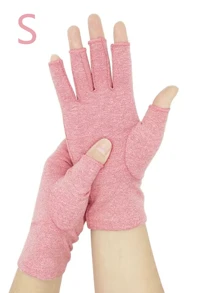 1 Pair Unisex High-Quality Compression Gloves, Suitable For Daily Use, Typing, Work, Fitness And Exercise - Fingerless Sports Gloves With Thumb Hole - Half-Finger Support Gloves - Open Finger Design - UV Protection Manicure Gloves