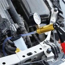 Outil de réparation et de remplacement de l'huile de frein de voiture, dispositif de test de pompe à vide à main, kit d'outils d'échappement d'embrayage hydraulique de voiture avec adaptateur et boîte à outils (rouge)