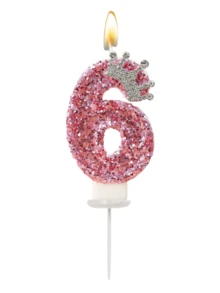 New Alloy Crown Decor 0-9 Digit Candles, Birthday Cake Decoration, Party Candles, Atmosphere Party Supplies, Romantic Party Supplies, Birthday Candles, Personal Party, Graduation Party, Halloween, Christmas, Birthday Party, Etc. Cake Decoration, Baking Decoration, Creative Digital Birthday Candles, Birthday Cake Decoration Candles, Valentine's Day Decoration, Suitable For 1 Year - 100 Year Old Birthday Party Cake Decoration - Pink - View 18