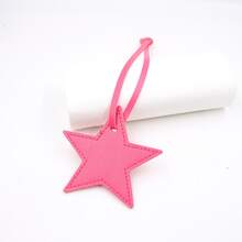 Personalized PU Leather Five-Pointed Star Bag Charms, Initial Five-Pointed Star PU Leather Suitcase Pendants, Bag Ornaments, Car Pendants, Decorative Bag Charms, Keychains, Suitable Gifts For Girlfriends, Bridesmaid Gifts, Wedding Accessories, Birthday Gifts, Classmate Gifts, Mother's Day Gifts, Couple Charms.