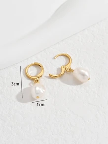 1 Pair Fashion Female Holiday Pearl Earrings
