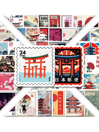 80 件日本旅行印章、卡通涂鸦贴纸、装饰行李箱、电脑手机壳、头盔、吉他杯、个性化剪贴簿装饰、学校用品、返校