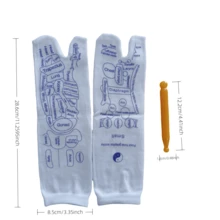 2 piezas Calcetines de masaje de pies + Herramienta de masaje de pies, Juego de masaje de pies, Herramientas de cuidado de pies, Masaje y relajación, Alivio de la fatiga, Kit de terapia de pies - Blanco - Ver 8