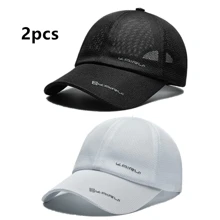 1 Stück Herren Baseballkappe aus atmungsaktivem Mesh, einstellbarer Outdoor-Sonnenhut für Frühling/Herbst, geeignet für Reisen, Strand, Party