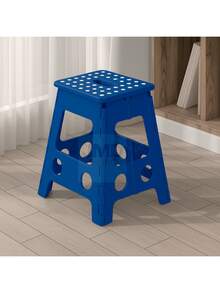 Banqueta Dobrável Alta em Plástico  Portátil Robusta  Ideal para Cozinha