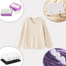 20 件针织阻挡针套件 - 不锈钢针织阻挡梳，4/8 爪阻挡梳，用于阻挡针织、钩针、蕾丝、缝纫、编织、针织固定修剪、DIY 手工项目、钩针配件、针织用品、DIY 工具 - 橢圓形 - 查看 11