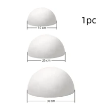 1pc White Solid Foam Half Ball,Handmade DIY Flower Arrangement,Wedding Decoration, Cake Mold,Shopping Mall Decoration,Wedding Scene Balls,Painting Diy Early Education Solar System Making Semicircular Foam Balls,Flower Arrangement Foam Balls,Semicircular Ball Wedding Road Flowers,Flower Arrangement Balls,Wedding Props