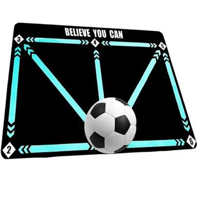 New Football Training Mat, Football Footwork Training Equipment Mat, Improve Indoor Speed And Coordination, With Inspiring Slogans, Immersive Training, Children's Festival Birthday Gift