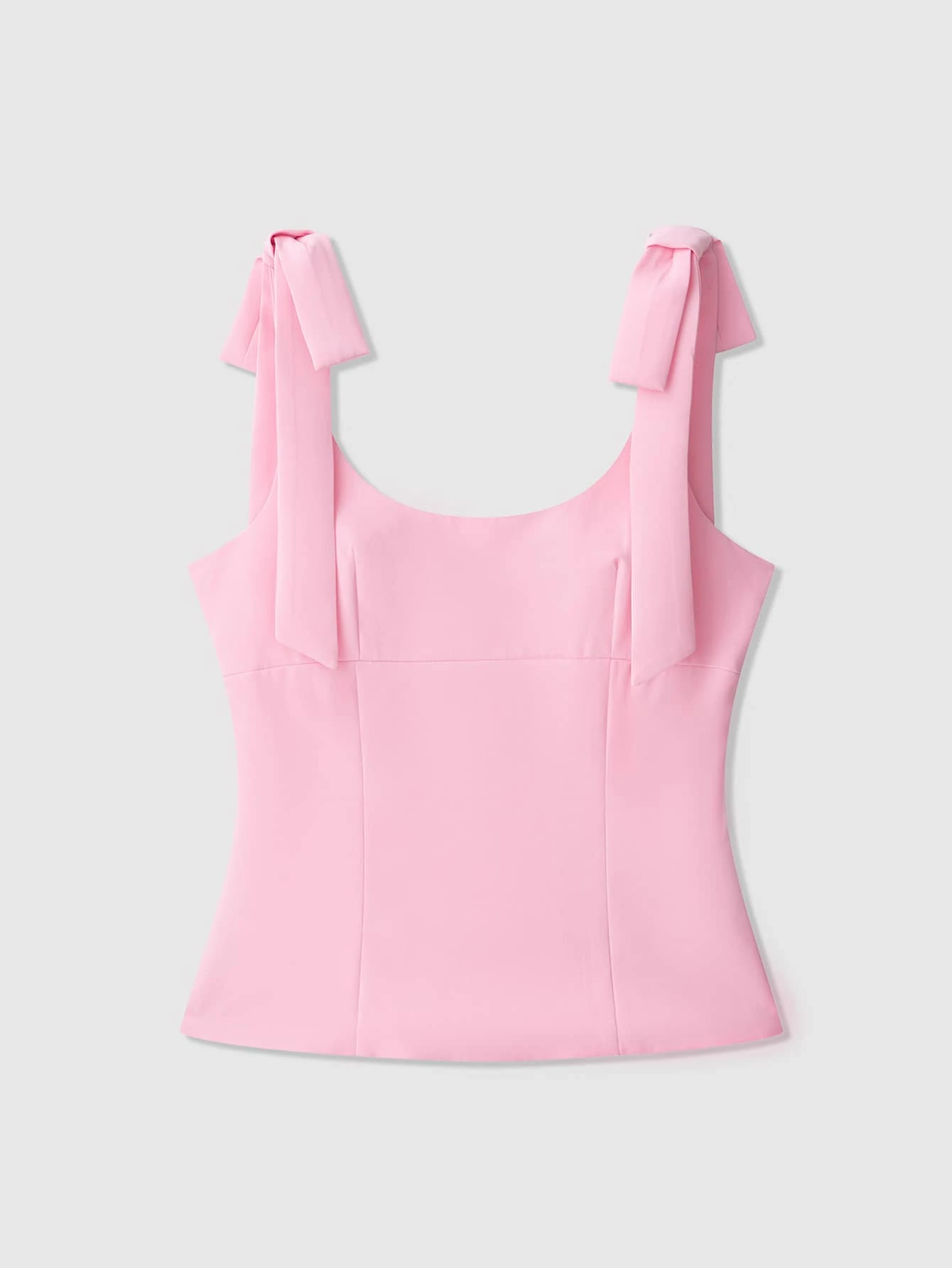 Dravelle Solid Color Blouse With Bow Decor, Fashionable For Summer - Pink - View 1