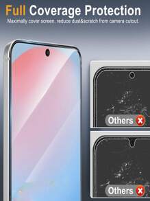 2pcs Tempered Glass Screen Protector & 1pc Clear Phone Case Compatible With IPhone/Compatible With Samsung Galaxy/Mi/Redmi/Honor. High Definition Glossy Surface, Explosion-Proof, Automatic Adsorption, High Hardness, Full Coverage, Skin-Friendly