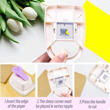3 In 1 Corner Rounder Tag Tab Paper Hole Punchers Protector Cutter Shapes Punching Tool DIY Paper Craft Scrapbooking Cardmaking Fashion Daily Students Portable Suitable,Back To School,School Supplies
