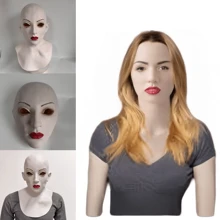 Masque en silicone nouveau visage de vieil homme capuche vieux grand-père accessoires faciaux en latex déguisement complet drôle